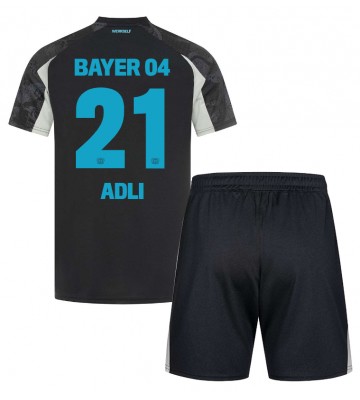 Bayer Leverkusen Amine Adli #21 Tercera Equipación Niños 2024-25 Manga Corta (+ Pantalones cortos)